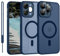iPhone 14 Pro Hülle mit MagSafe, Hanyhülle iPhone 14 Pro Magnetisch Leicht Dünn Matte Touch Kameraschutz, Anti-Gelb rutschfest Kratzfest Schutz Stoßfest Hülle für iPhone 14 Pro Dunkel Blau