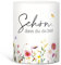 BETESSIN 12x Windlicht Tischdeko Hochzeit - Schön DASS du da bist - Lichthülle mit Blumenmotiv - Windlichter Tischdekoration für Geburtstag, Hochzeit, Taufe, Babyparty, Frühling, Ostern UVM.