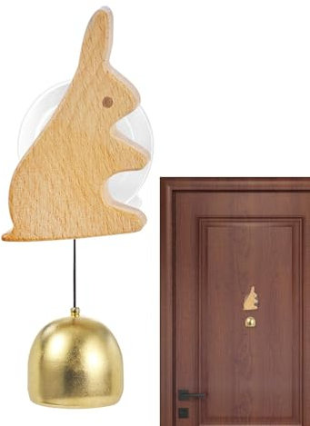 Wind-Wildwächter-Glocke zum Öffnen der Tür, Kollision für den Eingang der Klingel | Holz-Kleintier-Aninament, Hausklingel aus Messing, Eingangserinnerung