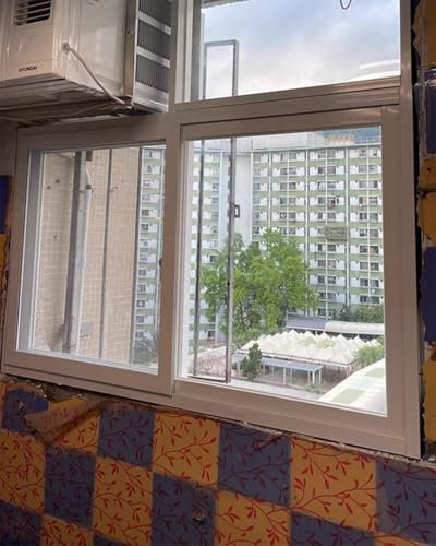 Elitix Kellerfenster Horizontales Schiebefenster für Klimaanlagenseite, Maßgefertigte Lüftungsfenster/Dometic-Ersatzfenster, Flügelfenster für Hühnerställe(White,WxH 40x12in/100x30cm)