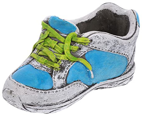 UPKOCH Bote de Flores Alta en la Superior simulada macetas Retro Maceta para Plantas de Interior artístico Zapatilla Maceta de jardinería imitación Zapato Maceta de cerámica Azul
