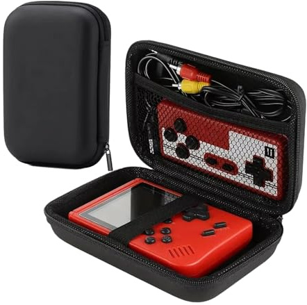 MEMELOKA Custodia per R36S/RG35XX/RG353V, Custodia Protettiva per Console di Gioco Portatile Antiurto, Borsa Portatile in EVA - Nero