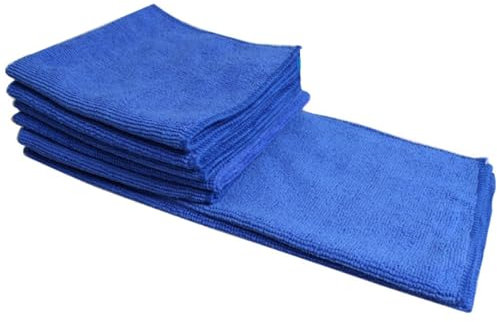 HOODANCOS 8 pièces Serviettes de Lavage de Voiture Microfibre Éponge Absorbante Ultra Douce et Durable pour Nettoyage Séchage et Entretien Automobile Bleu