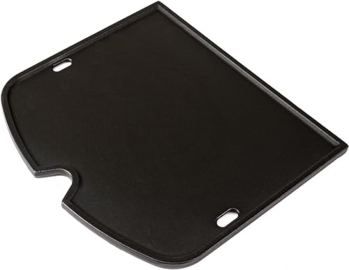 7034 Gusseisen Grillplatte für Weber Traveler tragbaren Gasgrill, 43,3 x 31,5 cm, Kochplatte für Weber Traveler 9010001 Outdoor-BBQ-Grill Ersatzteil, Schwarz
