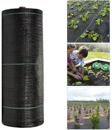 Monucep 2m x 10m Unkrautvlies Extra Stark, 100g/m² – Unkrautflies Schützt vor Unkraut für große Flächen, Gartenvlies Wasserdurchlässig für Garten, Hochbeet, Wege,Reißfestes Bodenvlies