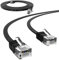 HB-DIGITAL Netzwerkkabel LAN Kabel Cabel Flachkabel Slim flach RJ45 Stecker 2m 200cm cat 6 schwarz Kupfer Profi U/UTP bis zu 10 Gbit 10.000 Mbit cat. 6 Cat6 RJ45 Port Ethernet Netzwerk Patchcable