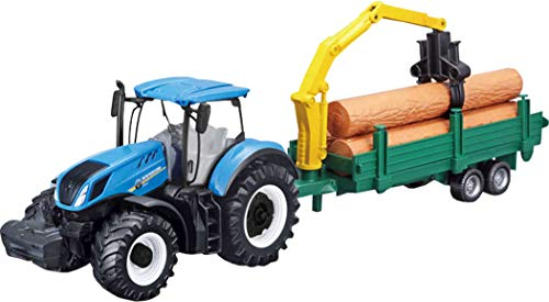 Bburago B18-31655 New Holland T7.315 Traktor + Baumspuler 10 cm