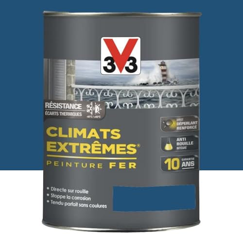 V33 Peinture FerClimats Extrêmes Bleu Bretagne Brillant - 1,5L