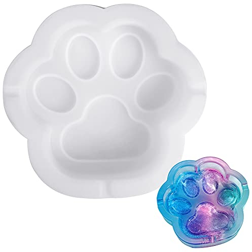 Chstarina Cat Paw Silikonform Gießform Resin für Aschenbecher-Harzformen Epoxidharz Formen DIY Harzform für Aschenbecher Brush Rest Palette Tray und Home Decoration