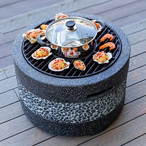 MOTOFUTURE Parrilla de Barbacoa, Parrilla de Mesa, Parrilla de Patio, Estufa de carbón, Mesa de Barbacoa sin Humo para Patio Trasero/Cocina al Aire Libre, Camping, Parrilla de Cocina para Camping-B