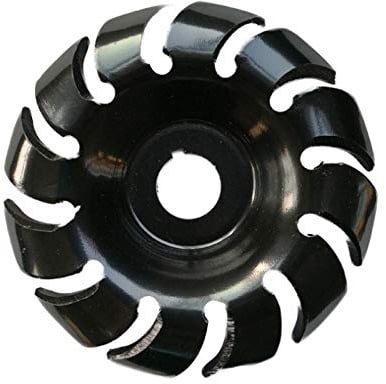 Sparrow Angel Schleifrad Manganstahl 90mm 12 Zähne Holzschnitzerei Disc 22mm Bore Grinder Shaping Disc for 125 Winkelschleifer Holzbearbeitung Werkzeug