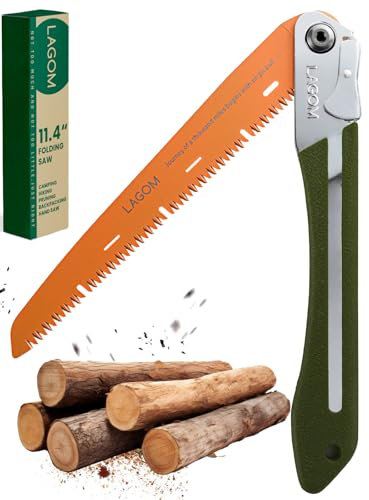 10½ Zoll Klappsäge - Multifunktionale Handsäge - Holz Camping Säge - Astsäge Entwickelt für Einhandbedienung | Survivalsäge - Zahnspitze Sekundäre Wärmebehandlung - SK-5 Stahl