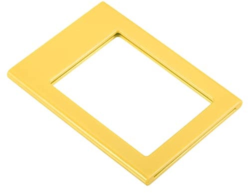 PATIKIL 3 Inch Magnetic Photo Picture Frame, 3Pcs Instant Camera ABS, Plastic Mini Photo Frame for Fridge Table Photo Display, Yellow