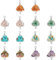 SUPERFINDINGS 28 Pz Lega Albero della Vita Ciondoli 7 Stili Chakra Stone Ciondoli Natural Gemst1 Chip Perline Ciondoli Ciondoli per Collana Bracciale Creazione di Gioielli, Foro:4~4.5mm