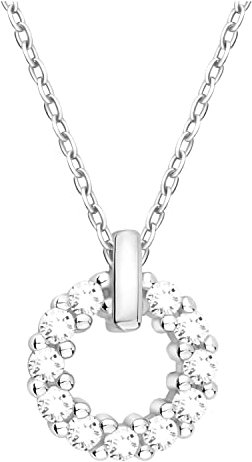 Sofia Milani - Damen Halskette 925 Silber - mit Zirkonia Steinen - Kreis Anhänger - N0612