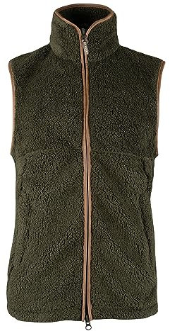 JACK PYKE Countryman Fleece-Weste, dick, Dunkeloliv