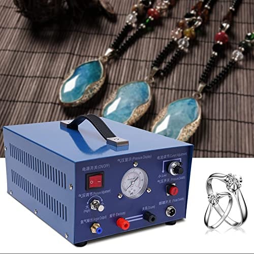 YHUEGH Portable Jewelry Spot Welder, Stainless Steel Welding Machine Hand-held 50A Pulse Spot Welder With Foot Pedal, for Gold Silver Steel Jewelry Welding