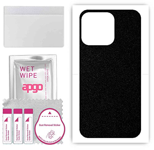 apgo BACK SKIN Film Pellicola protettiva Protezione Posteriore per Apple iPhone 13 Pro, skin sticker film foil vinyl Nero Opaco