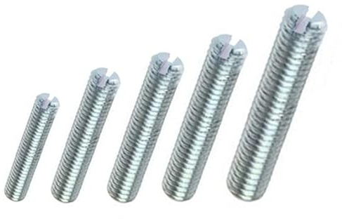 Gewindestift/Madenschraube mit Kegelkuppe + Schlitz - flach Stahl verzinkt DIN 551 (10, M4 x 10 mm)