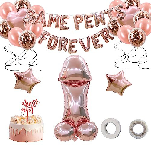 JGA Deko Frauen, Junggesellenabschied Frauen Dekoration Luftballons, Bride To Be Ballons Rosegold, mit Konfetti Luftballons Banner Folienballons für Bachelorette Abschied Party (Design A)
