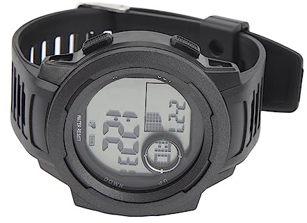 Alomejor Herren-Sportuhren, Große Zahlenanzeige, 50 M, Schwimmen, Wasserdicht, Outdoor-Sport, Elektronische Uhr Zum Klettern