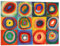 Posterlounge Carrés et cercles concentriques, 1913 Tableau en verre acrylique de Wassily Kandinsky 70 x 50 cm Déco colorée Tableaux Décoration murale