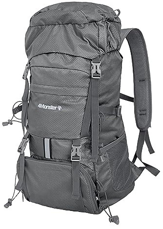 4Monster 32L Faltbarer Rucksack Wasserabweisned, Leichter Wanderrucksack Super Kompakt, Unisex Reiserucksack für Wandern Radfahren Camping Reisen Sport Klettern