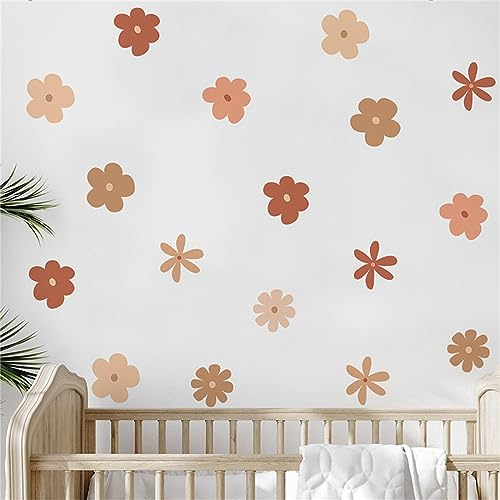 Herfair Wandtattoo Kinderzimmer Deko, Gänseblümchen Wandsticker Selbstklebend Wandaufkleber, DIY Wasserdicht Wanddeko Aufkleber für Kinder