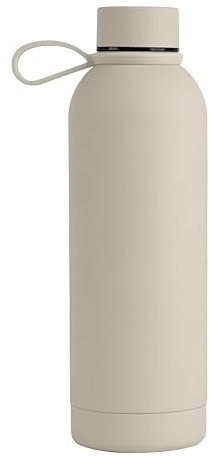 Borraccia Memotak Bottle Soft Touch Avorio 500 ml personalizzabile STAMPA LASER | Bottiglia isolata a tenuta stagna per Sport, Bambino, Bambina | 24 ore freddo & 12 ore caldo
