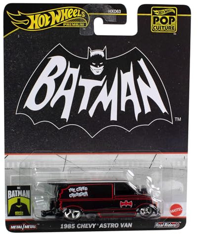 Hot Wheels BATMAN 1985 CHEVY ASTRO VAN BATMOBILE Die Cast Modellino auto - Scala 1:64 - lunghezza 7cm POP CULTURE HVJ48