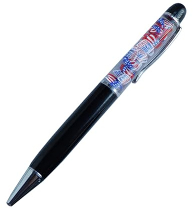 Sikyby USA Flag Hat Funny Pens Cute Floater Floating Liquid Writing Journaling Office Pen Unique Gift For Women Men