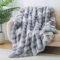 Wajade Luxus Kunstfelldecke – Sherpa Schafdecke–Comfort Luxuriöse Flauschige Flauschige Decke-Dicke Sofadecke Couchdeck 130cm x 160 cm –Grey01