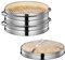 Bamboo Steamer 22CM, Two-Tier Food Dim Sum Steamer with Lid, Great for Asian Cooking, Buns, Dumplings, Vegetables, Fish