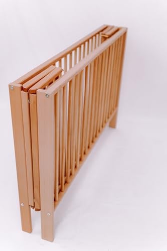 Viculii Orrin Foldable Cot Only | 120x60cm | Baby Folding Cot | Baby White or Natural | Foldable (Natural)