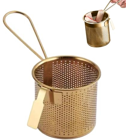 Zuasdvnk Pasta Basket for Boiling - Stainless Steel Noodle Spaghetti Hot Pot Strainer | Multipurpose Fine Mesh Strainer, Kitchen Pasta Skimmer for Boiling Food Spaghetti