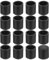 QUARKZMAN 76 Pcs Protection Pied de Chaise, 14mm Embout de Pied de Chaise en PVC sans Marquage Antidérapants Rond Protecteurs de Sol pour Pieds de Table, Noir