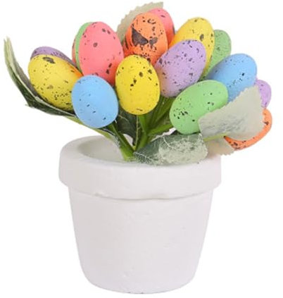 Festliche Dekoration, bunter Topf-Osterbaum mit Schaumstoffeiern, perfekt für Büro und Fenster, einzigartige Osterdekoration