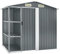 Willood Gartenhaus mit Regal Grau 205x130x183 cm Eisen