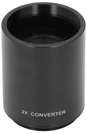 Teleconvertitore 2X, Teleconvertitore Professionale con Vetro Ottico HD per 420-800mm 650-1300mm 500mm 800mm 900mm, Adattatore T Mount per Fotocamere DSLR