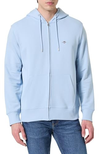 GANT Herren Reg Shield Full Zip Hoodie Sweatshirt, Fresh Blue, XL