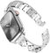 CHANCHY 46mm 45mm 44mm 42mm(Series 3 2 1) für Apple Watch Armband,Damen Edelstahl Diamant Strass Armband Metallarmband für iWatch Series 10/9/8/7/6/5/4/3/2/1/SE, Silber