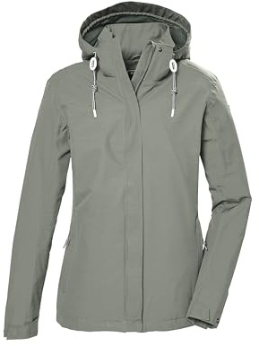 Killtec Damen Funktionsjacke wasserdicht/Outdoorjacke mit abzippbarer Kapuze KOS 61 WMN JCKT, helloliv, 34, 42858-000