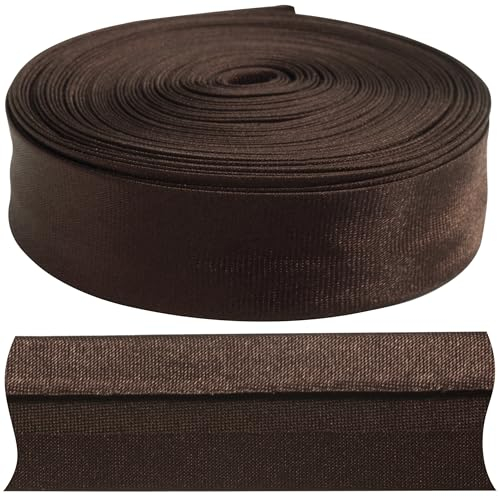 AERZETIX - C77344 - Gefaltetes schrägband 9 Meter x 18mm - aus Polyester - Farbe braun
