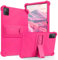 BENTOBEN Universal Silicone Case for 10.1 inch tablet, Soft Silicone Case for DOOGEE U10/U9/T10/Blackview Tab7/Tab 8 WiFi/TECLAST/OSCAL/jumper/BENEVE 10/SGIN 10.1/HotLight Tab with Stand - Hot Pink