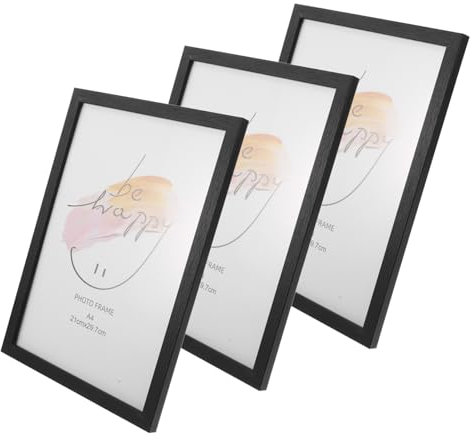 SOLUSTRE Starkes Stabiles Foto Zur Wandmontage 3-teiliger Holzrahmen Für Die Raumdekoration