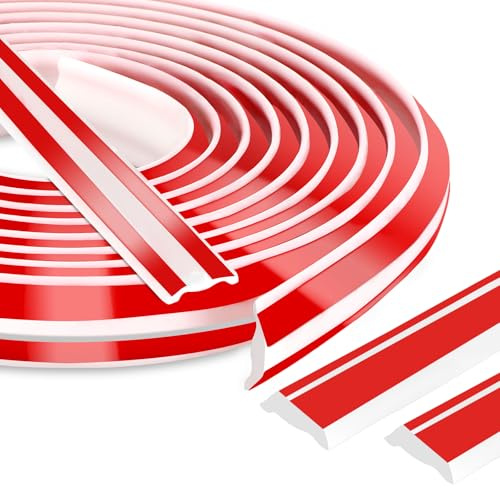 Gowkeey Flexible Zierleisten,Wandleistenleiste,selbstklebende Wandleiste,Selbstklebend Deckenleisten,Für Abschlussleiste Küchenarbeitsplatte,WandüBergang,Fliesenkanten und Schrankkanten,3m,12×9mm