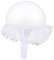 OHPHCALL 1set Bouquet Holder Pizzo per Fiori Artificiali Completo con Manico e Base Forma di Semisfera per Matrimonio e per Bouquet Sposa e Decorazioni Nuziali