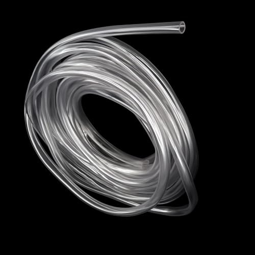 iMeistek 10mm ID x 14mm OD Clear Plastic Tube Hose, 6M Length Food Grade Flexible PVC Vinyl Tube Pipe for Oil Water and Air Transfer