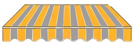 Ukkajovlex Tela De Repuesto para Toldo, Lona De Toldo por Metros,2x1.5~7x4m Tela Parasol Rayas,Lonas para Pergolas,Lona Recambio para Toldo Jardín Patio Terraza Balcón Exterior(Yellow1,3x2m)