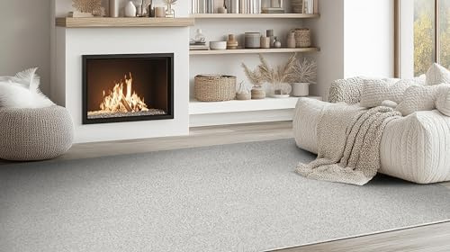 AKCILA Sphinx Shaggy Teppich Hochflor 300x400cm Grau weicher Flauschiger Rug mit 23 mm Florhöhe, moderner Carpet Relax, großer Teppich, ideal für Wohnzimmer, Schlafzimmer, Moderne teppiche Boho